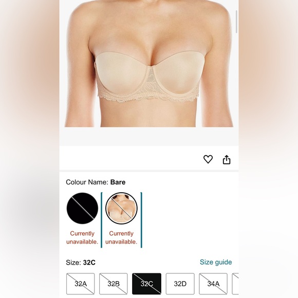 Calvin Klein Strapless Bras Bundle Beige + Black | Lightly Worn - Picture 9 of 12